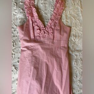 Lilly Pulitzer seersucker ruffle dress